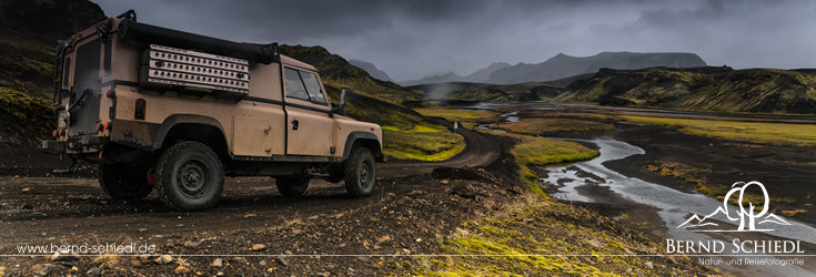 Landrover Defender, Unser Landy auf dem Weg nach Landmannalaugar