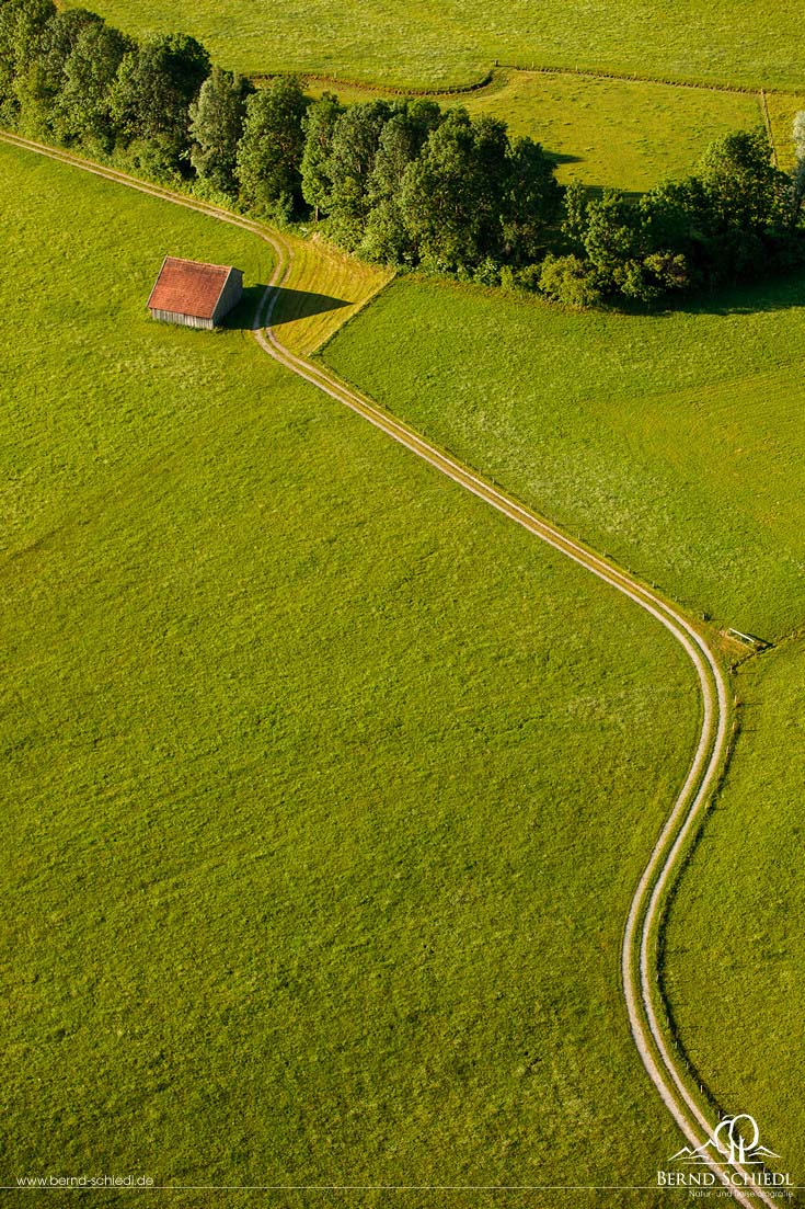 Luftaufnahme Bayern Voralpenland